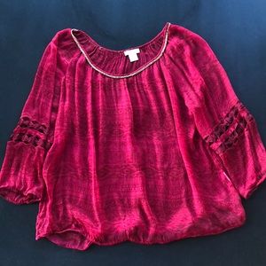 Lucky Brand Peasant Blouse Unique Detials